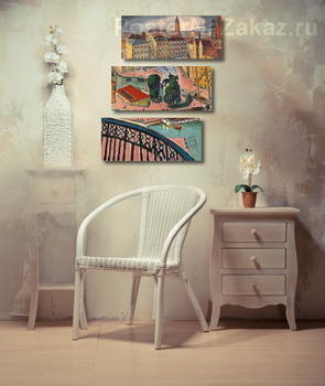 Модульная картина Площадь Карла Йоханса, Стокгольм