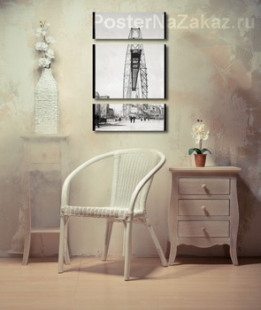 Модульная картина Транспортный мост в Марселе, 1910