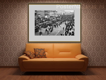 Модульная картина Конки на Невском проспекте в районе Знаменской площади 1907