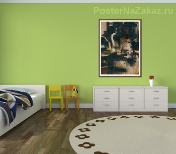 Модульная картина вечер в интерьере