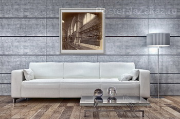 Модульная картина Читальный зал Императорской библиотеки. Париж II. 1870.