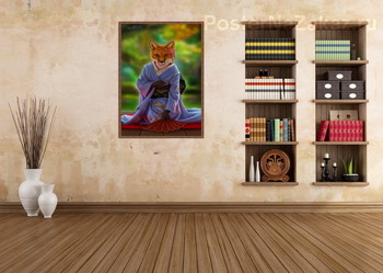 Модульная картина Кицунэ