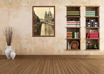 Модульная картина Канал Грибоедова напротив церкви Спаса-на-Крови,1917