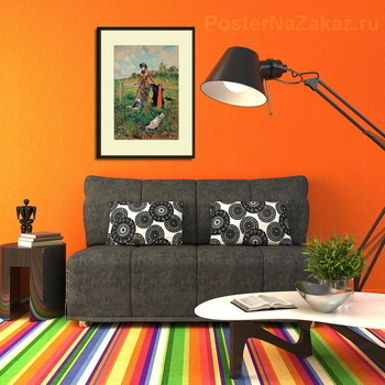 Модульная картина Дама с зонтиком