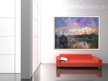 Модульная картина Вечер на Петропавловке