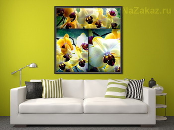 Модульная картина Коллаж. Орхидеи