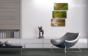 Модульная картина Осенняя олея