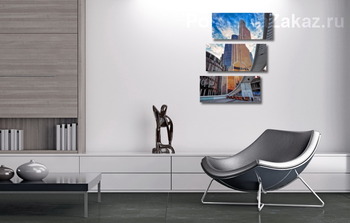 Модульная картина небо и небоскребы-3 2019