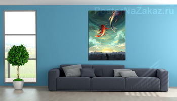 Модульная картина Озеро над головой