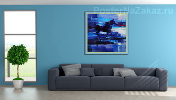 Модульная картина Голубой алмаз