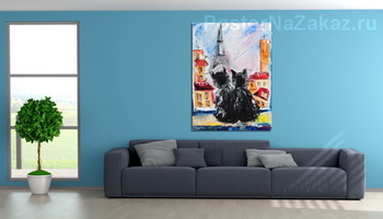Модульная картина Кошки в Париже