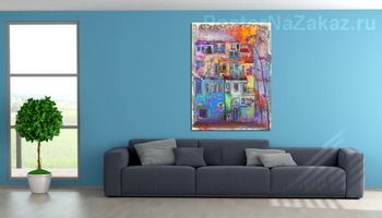 Модульная картина Город, после дождя