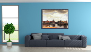 Модульная картина Вид города Делфта