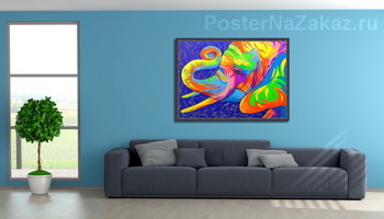 Модульная картина Слон