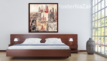 Модульная картина Яркая Москва