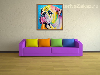 Модульная картина Бульдог Боб