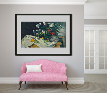Модульная картина Натюрморт с цветами и фруктами