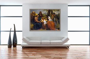 Модульная картина Христос, благословляющий детей