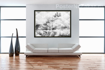 Модульная картина Город в облаках