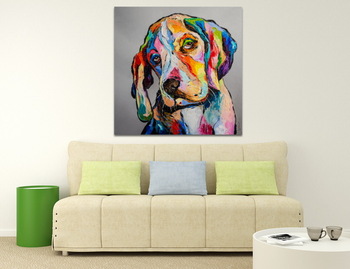 Модульная картина Собака-философ