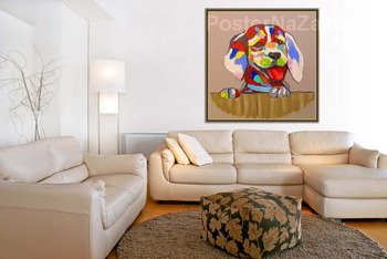 Модульная картина Собака