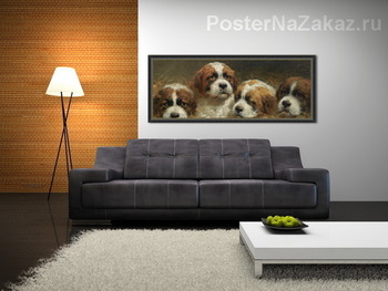 Модульная картина Четыре щенка сембирнара