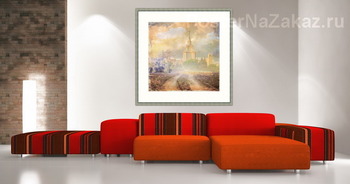 Модульная картина Москва гранж