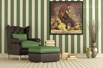 Модульная картина Конь