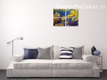 Модульная картина Желтые листья