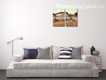 Модульная картина Обераммергау, Верхняя Бавария, Германия. 1890-1900 гг