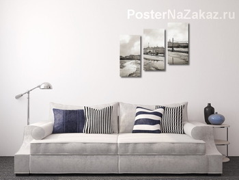 Модульная картина Трамвайная переправа по льду Невы 1902  –  1907