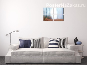 Модульная картина Лесная дорога