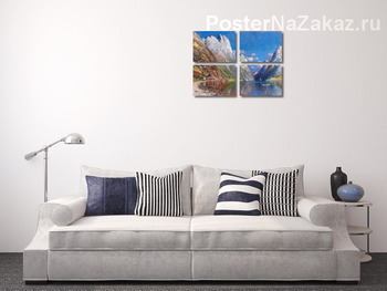 Модульная картина Большой фьорд пейзаж