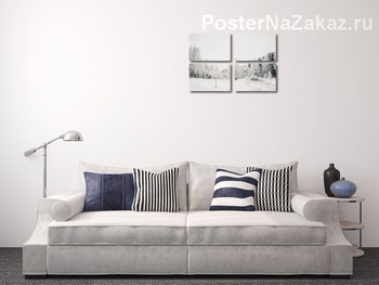 Модульная картина Зимний лес