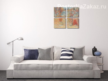 Модульная картина Осенний Пейзаж В Стиле Импрессионизма