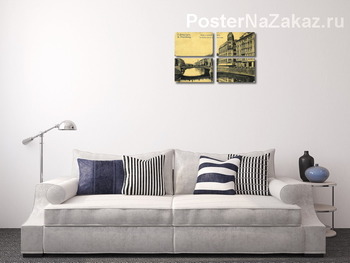 Модульная картина Мойка и Красный мост