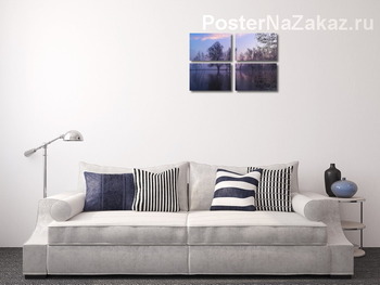 Модульная картина Паводок на реке