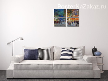 Модульная картина Ночной Париж