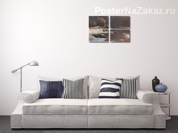 Модульная картина Весенняя оттепель