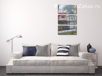 Модульная картина Парижская уличная сцена