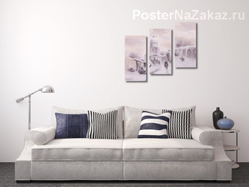 Модульная картина Зима в Бухаре