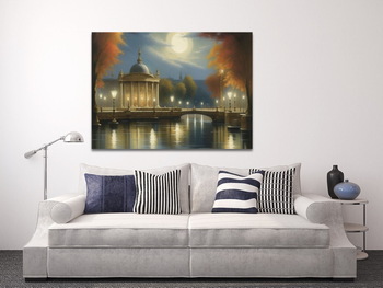 Модульная картина Городской пейзаж с ротондой. Осень.