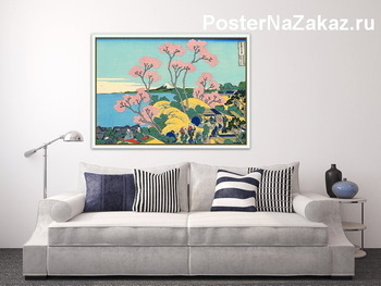 Модульная картина Вид на Фудзи из Каная, на дороге Токайдо