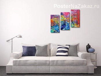 Модульная картина Ночные огни города