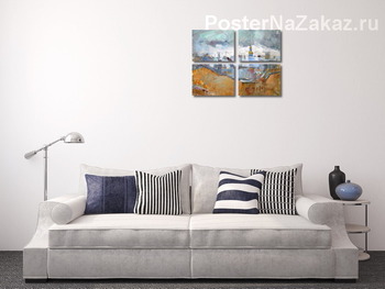 Модульная картина Петропавловка с крыш