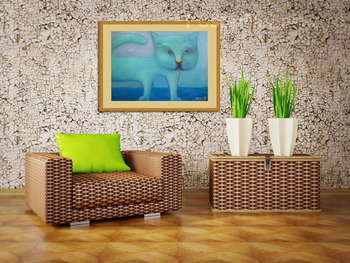 Модульная картина Лунный кот