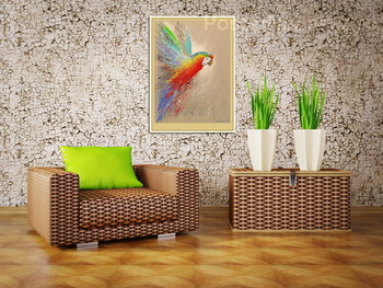 Модульная картина Попугай