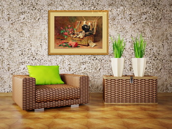 Модульная картина Корзина кошек