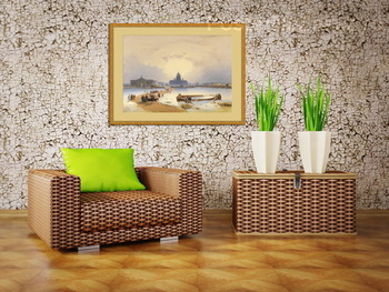 Модульная картина Санкт-Петербург: катание на Санях по Неве с видом на Адмиралтейство, Исаакиевский собор, медный всад