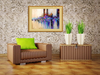 Модульная картина Город тетрис